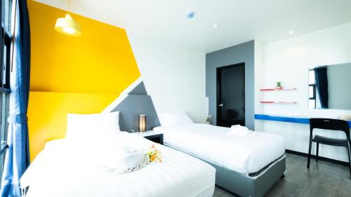 Cama o camas de una habitación en Play Phala Beach Rayong
