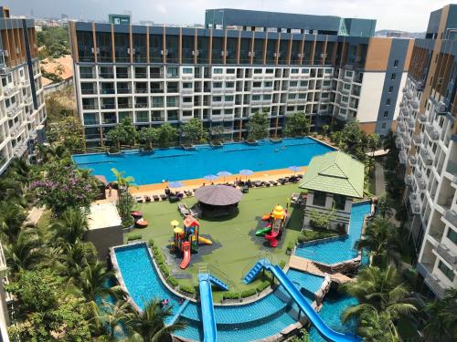 an aerial view of a water park at a resort at Laguna Beach Resort 2 in Jomtien Beach