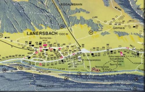 a map of the lansing beach at Ferienwohnung Irene in Tux