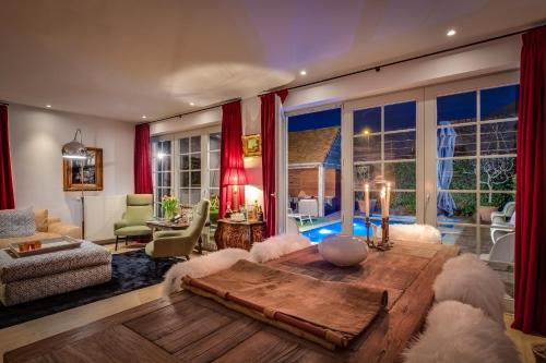 Posezení v ubytování B&B Maison seki