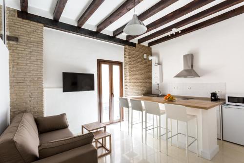 Kuchyň nebo kuchyňský kout v ubytování Almazen apartamentos, Arrayan 23