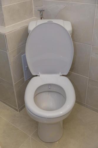 a bathroom with a white toilet in a room at Ema in Vama Veche
