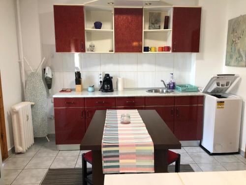 Η κουζίνα ή μικρή κουζίνα στο Blue Apartment