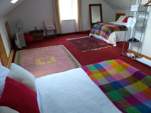 Uma cama ou camas num quarto em tranquil apartment near Kenmare