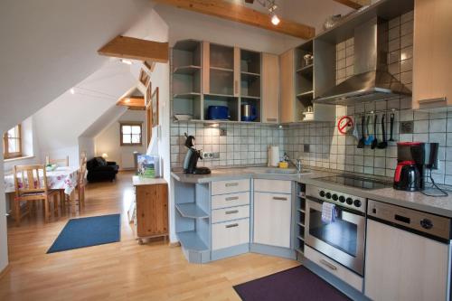 Kuchyň nebo kuchyňský kout v ubytování Ferienhaus Wetzel
