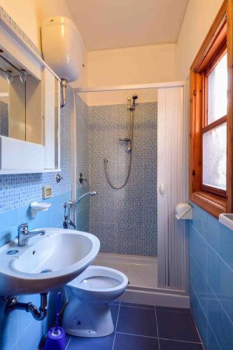 a bathroom with a sink and a shower at Residence Dattoli in Peschici
