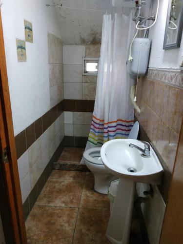 Koupelna v ubytování Posada dos Palmas