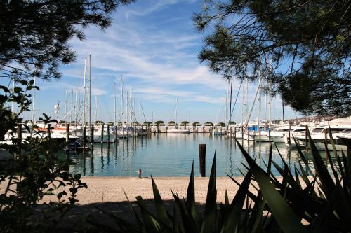 a group of boats docked in a marina at Floating House Marina Royal in Portorož