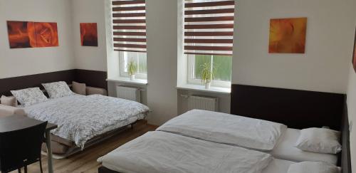 Postel nebo postele na pokoji v ubytování Apartmá na Hané