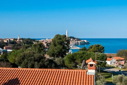 a view from the roof of a house at Lakovich Sea view Apartments in Rovinj