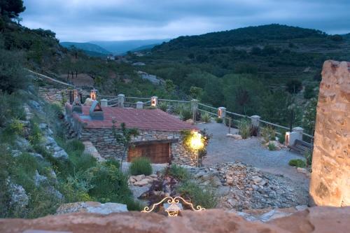 a house with a view of a mountain at La Covarxella in Culla