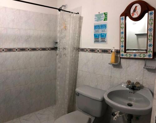 Koupelna v ubytování Salento Finca Hotel Mundo Nuevo