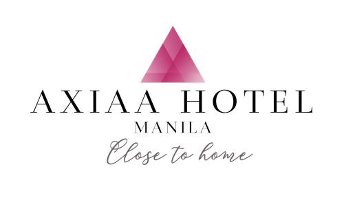 aiki hotel maliki lose to home logo with a triangle at Axiaa Hotel in Manila