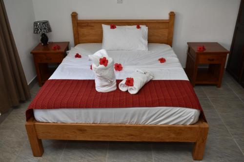 Katil atau katil-katil dalam bilik di Zeph self catering