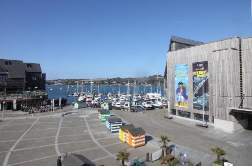 a marina with a bunch of boats in the water at Yachtsmans Rest in Falmouth
