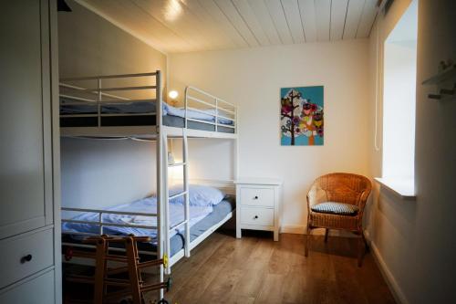 Postel nebo postele na pokoji v ubytování Landhaus Habernis