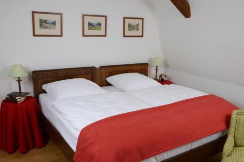 Postel nebo postele na pokoji v ubytování Fischerhaus