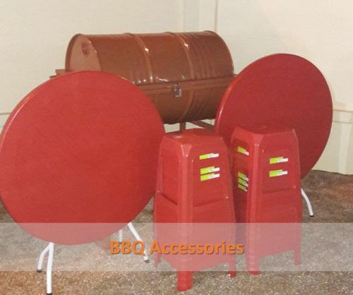 a red chair and some red boxes at New Casa De Monte in Melaka