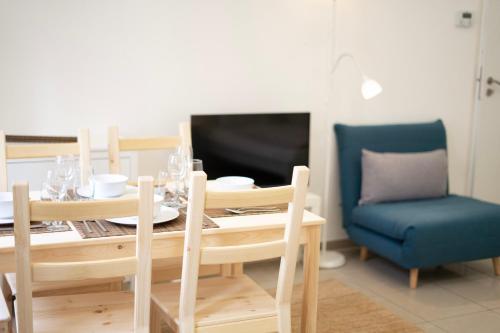TV a/nebo společenská místnost v ubytování Vienna City Apartments Brigittenau