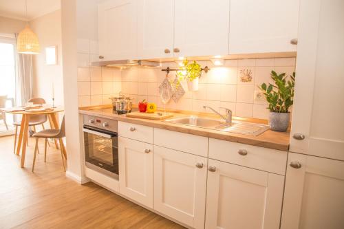 Dapur atau dapur kecil di FerienDüne "Riedensee"