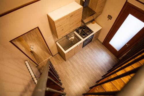 an overhead view of a kitchen in a house at Vanvitelli's Home in Caserta
