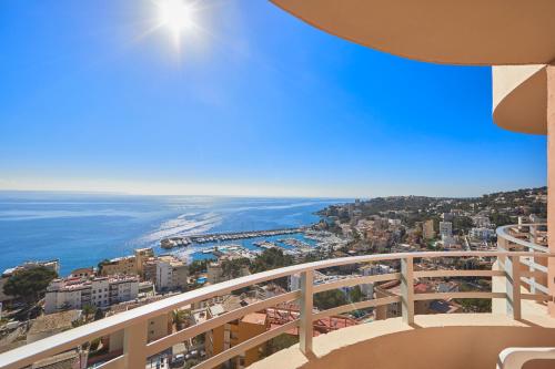 a view from a balcony overlooking a city at MLL Blue Bay in Palma de Mallorca