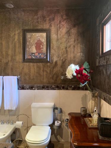 a bathroom with a toilet and a sink at Quinta Ugarte in Ciudad Lujan de Cuyo