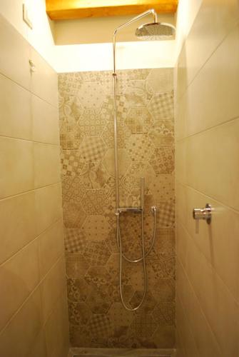 a shower with a shower head in a bathroom at Agriturismo il Rovere in Lonato del Garda