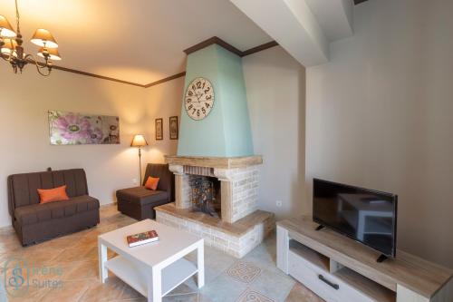 Χώρος καθιστικού στο Irene Suites