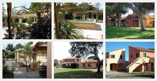 un groupe de quatre images de maisons et de chantiers dans l'établissement Les Albères Asclepieia Appartement Emmanuel, à Argelès-sur-Mer