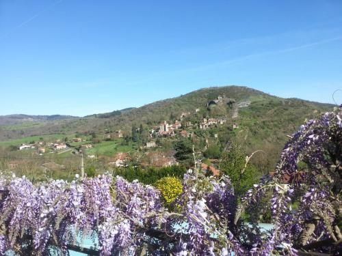 Ein allgemeiner Bergblick oder ein Berglick von des Bed & Breakfasts aus