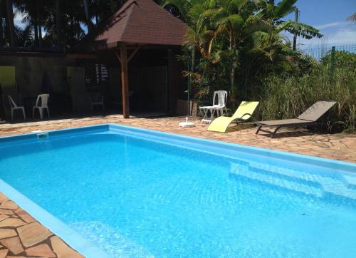 Les Bungalows les Vanilliers, Sud Sauvage avec piscineの敷地内または近くにあるプール