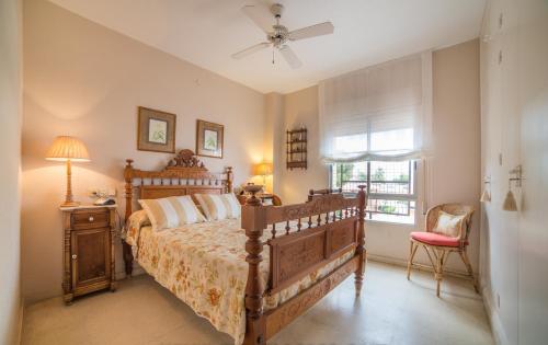 Katil atau katil-katil dalam bilik di Apartamento con vistas al mar