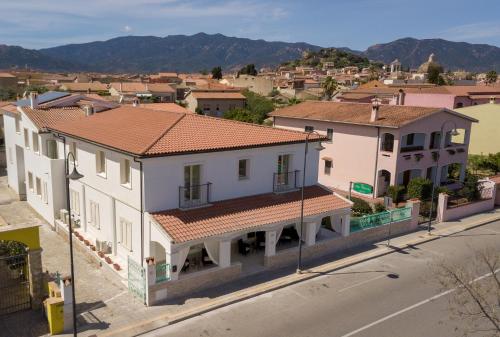 an aerial view of a town with houses at Villa Alberta Hotel in Pula