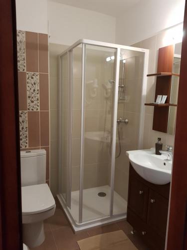 Koupelna v ubytování Duna Panzió