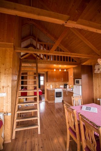 Kuchyň nebo kuchyňský kout v ubytování Hestasport Cottages