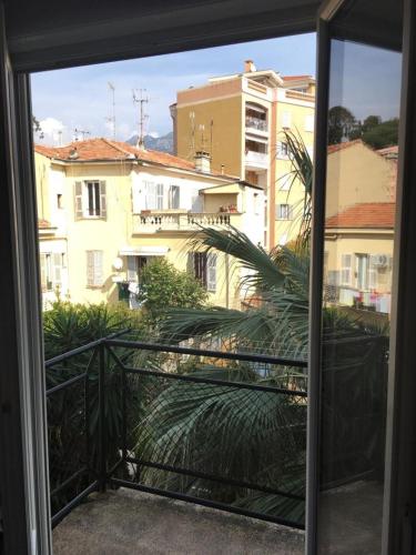 a view from a window of a building at Lovely Apartment in Mention French Riviera in Menton