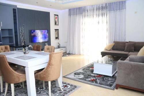 Χώρος καθιστικού στο Apartment Panorama