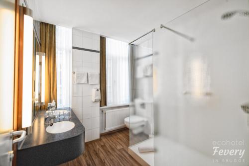 Koupelna v ubytování Hotel Fevery