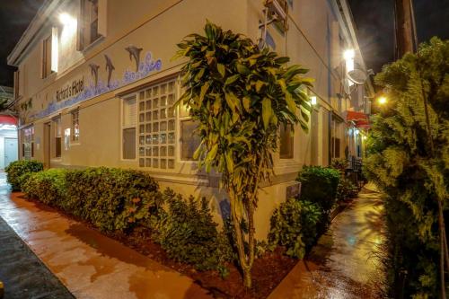 a building with a plant on the side of it at Richard's Hotel in Hollywood