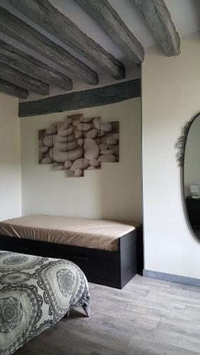 Postel nebo postele na pokoji v ubytování Gîte L' authentique