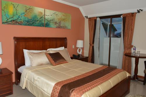 Кровать или кровати в номере Alejandrina Hotel