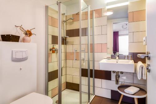 Koupelna v ubytování Hotel F-RITZ