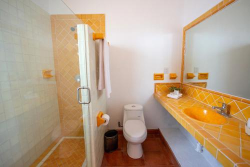 Koupelna v ubytování Hotel Camino Antiguo