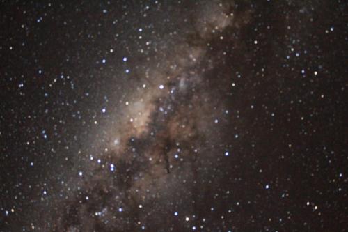 Eine milchige Galaxie mit vielen Sternen in der Unterkunft Jardin de Estrellas in Alcoguaz