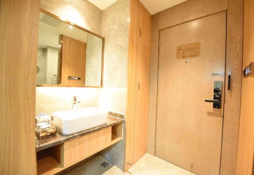 Koupelna v ubytování Mushanhe Hotel