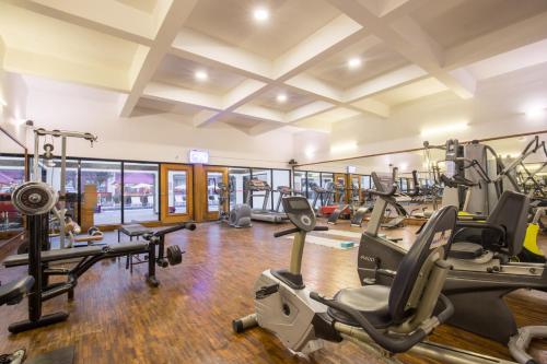 Fitness center at/o fitness facilities sa Hotel Pokhara Grande