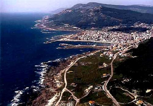 an aerial view of a city and the ocean at RINCON DO MAR ArenaBlanca in A Guarda