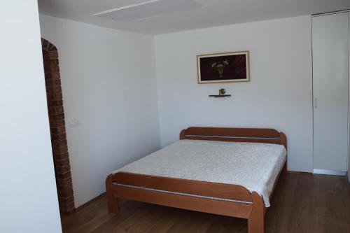 1 dormitorio con 1 cama en una habitación en Tourist farm Samec en Sele