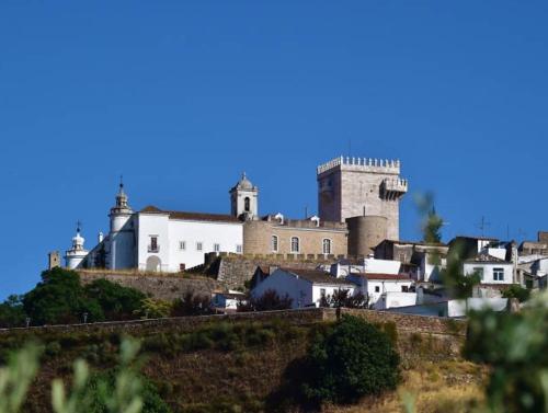 a castle on top of a hill at Casa Morgado do Casco in Estremoz